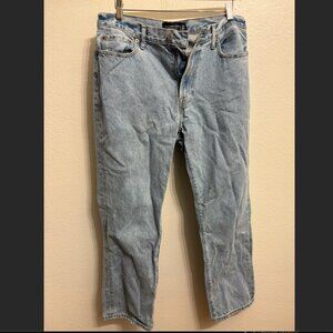 Abercrombie & Fitch Authentic Rigid Denim Loose Light Blue Jeans (33 x 30)